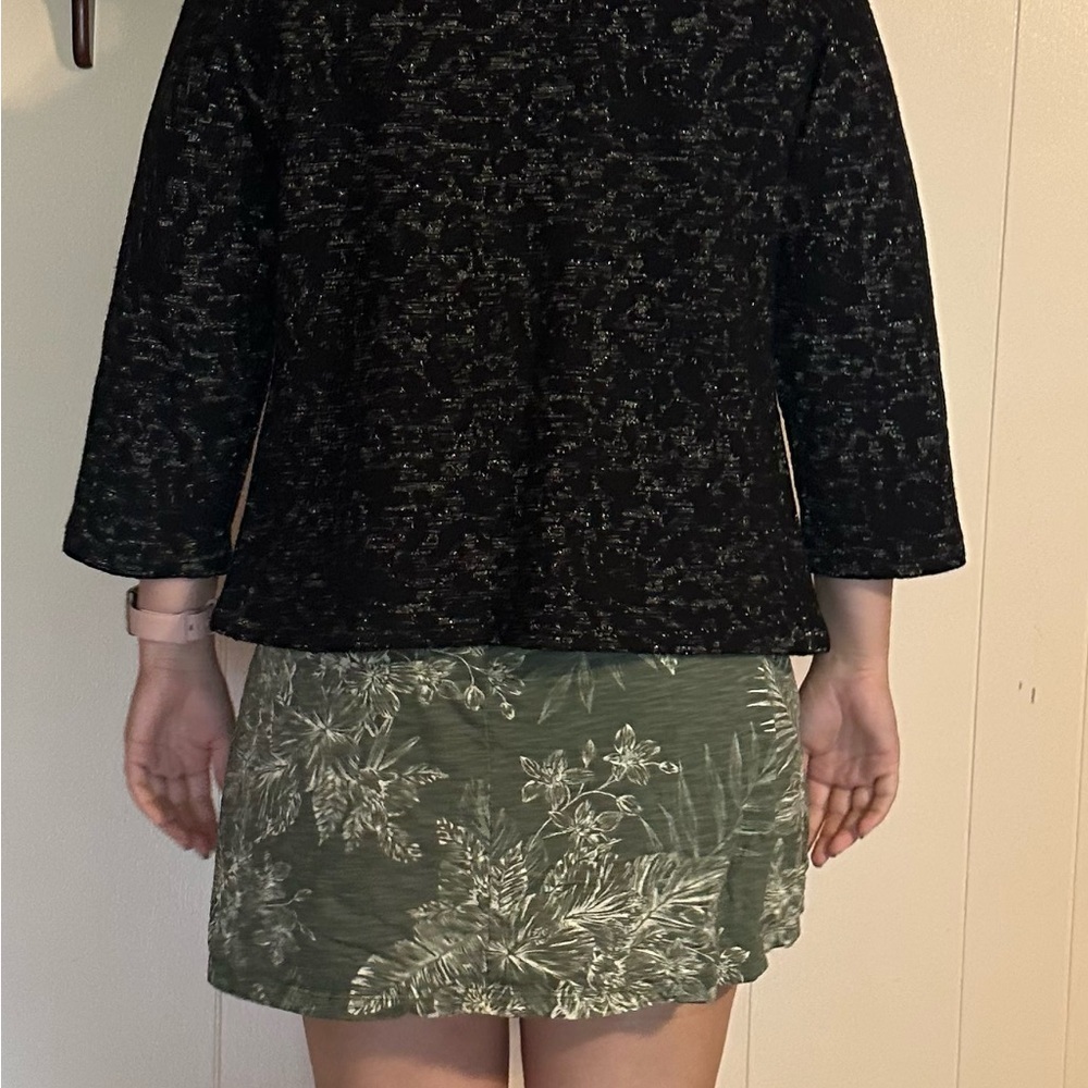Jones New York Wool Metallic Cropped Sleeve Large Single Button Collared Jacket - Picture 7 of 9